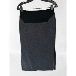 ANGEL SCHLESSER SKIRT Pencil Color-Clock Gray Black Lined Size 38/2